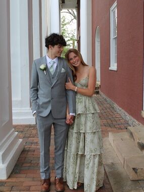 V. Chapman The Caterina Dress in Sage Tapestry